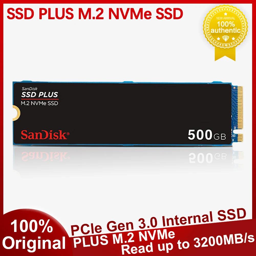 SanDisk SSD PLUS M.2 NVMe PCIe Gen 3.0  SSD, Ʈ PC SATA ָ Ʈ ũ ϵ ̺, 250GB, 500GB, 1TB, 2TB